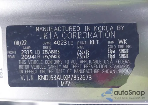 2023 Kia Soul Gt-Line из США, поврежденный, VIN KNDJ53AUXP7852673